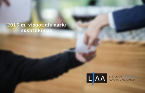 Kvietimas į 2015 m. visuotinį narių susirinkimą